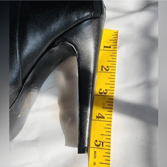 Aldo Thardossi Black Over the Knee Genuine Leather Boots worn once 8.5 - Picture 9 of 11
